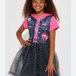 L.O.L. Surprise! Girls Short Sleeve Hooded dress 10/12